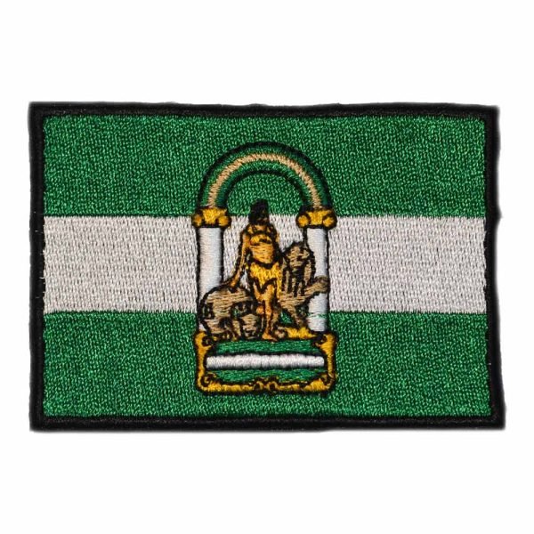 Parche bordado bandera Andalucía  8 x 5,5 cm. [BD-021]