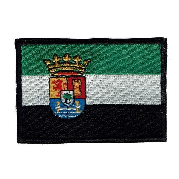 Parche bordado bandera Extremadura 8 x 5,5 cm. [BD-023]