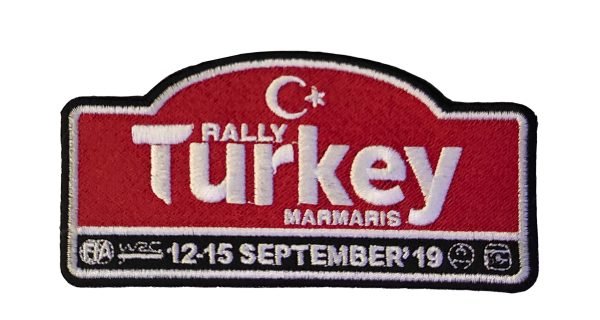 Parche bordado placa Rally Turkey  12 x 6 cm. [PR-003]