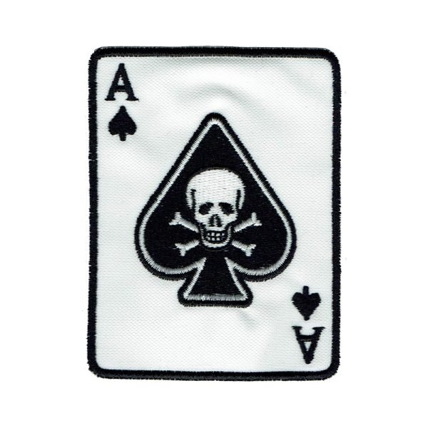 Parche bordado As de Picas 8,5 x 6,5 cm. [CU-033]