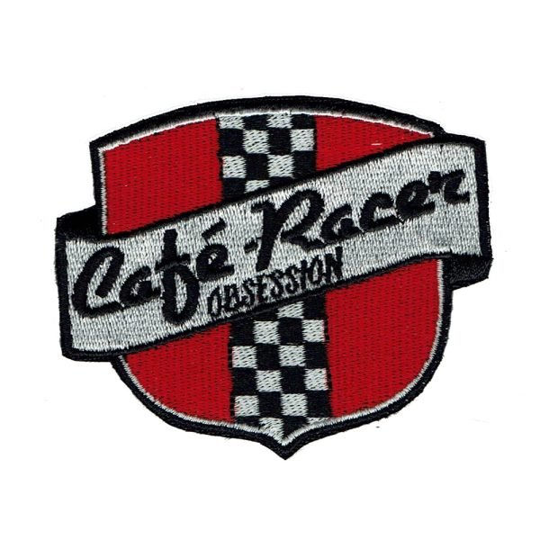 Parche bordado Café Racer Obsession 6,5 x 8 cm. [CU-032]