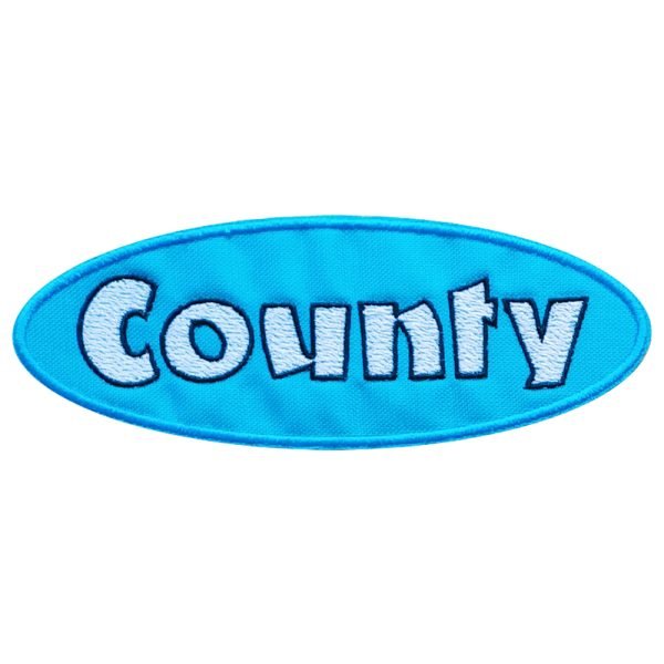 Parche bordado County 12,2 x 4,4 cm. (MA-429)