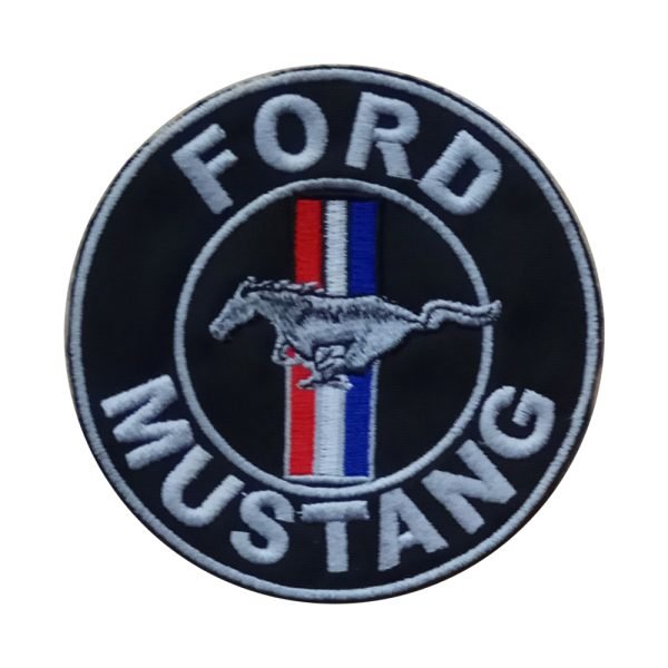 Parche bordado Ford Mustang  9 x 9 cm. [MA-112]