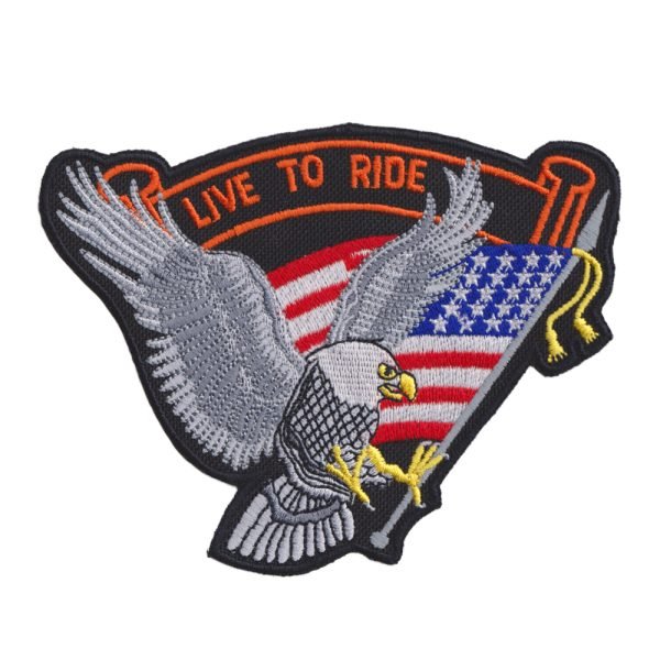 Parche bordado Live To Ride 13 x 10 cm. [CU-066]