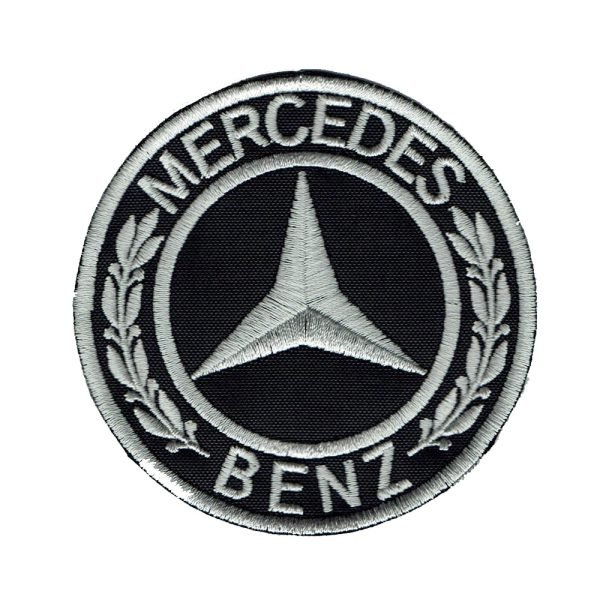 Parche bordado Mercedes Benz  9 x 9 cm. [MA-059]