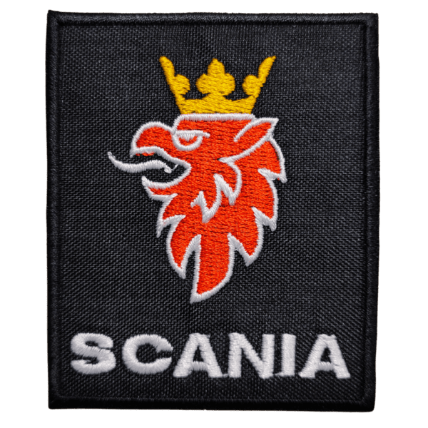 Parche bordado Scania 7,5 x 6,5 cm. (MA-456)